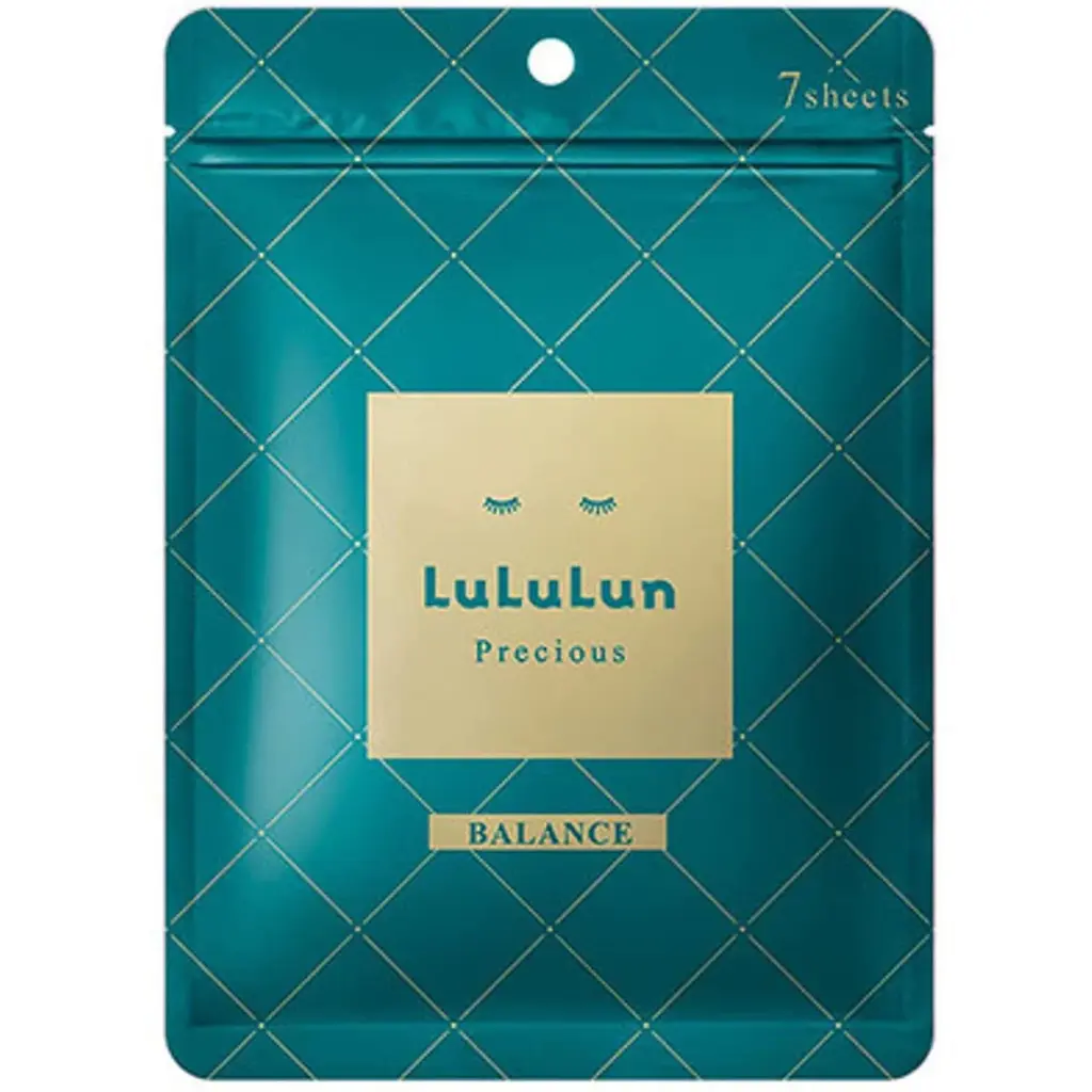 Lululun Precious Green Balance Anti Aging Face Mask 7 Sheets (107ml)