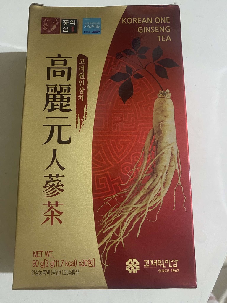 Korean One Ginseng Tea 100% Ginseng Root (3gx30)