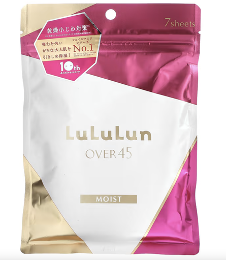 [JP041] Lululun Over 45 Mask Moist Camellia Pink 7 Sheets (113ml)