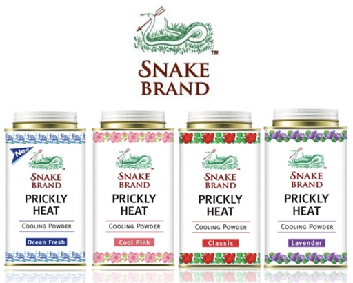 Snake Brand Prickly Heat Cooling Powder (140g)